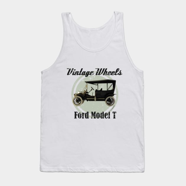 Vintage Wheels - Ford Model T Tank Top by DaJellah